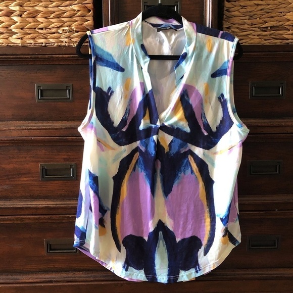 LoveU.Dear watercolor sleeveless blouse in size 1XL - Picture 1 of 8